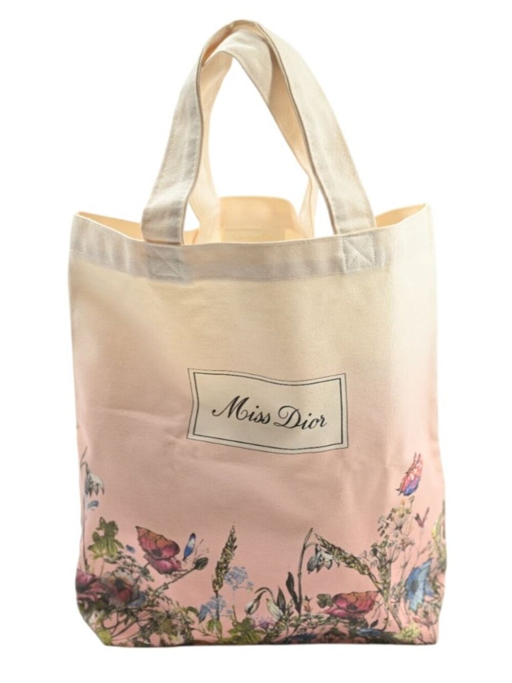 Christian Dior Miss Dior Tote Bag in White Pink Floral